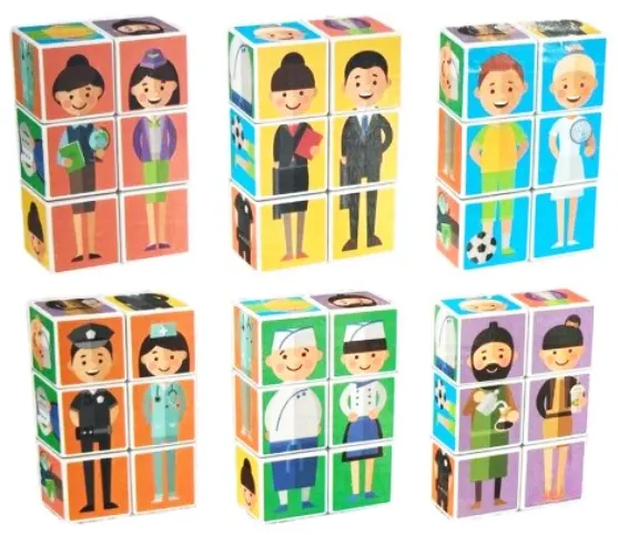 مكعبات مزوده بمغناطيس ، 6 قطع ، 6001B