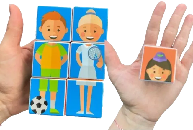 مكعبات مزوده بمغناطيس ، 6 قطع ، 6001B