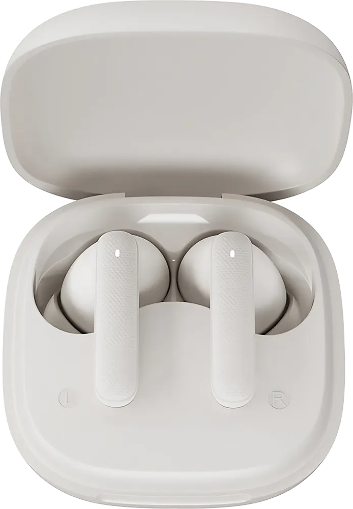 سماعة اذن لاسلكية كيو سي واي T43، بلوتوث 5.3، ENC، وقت تشغيل 35 ساعة، أبيض، BH24QT43A