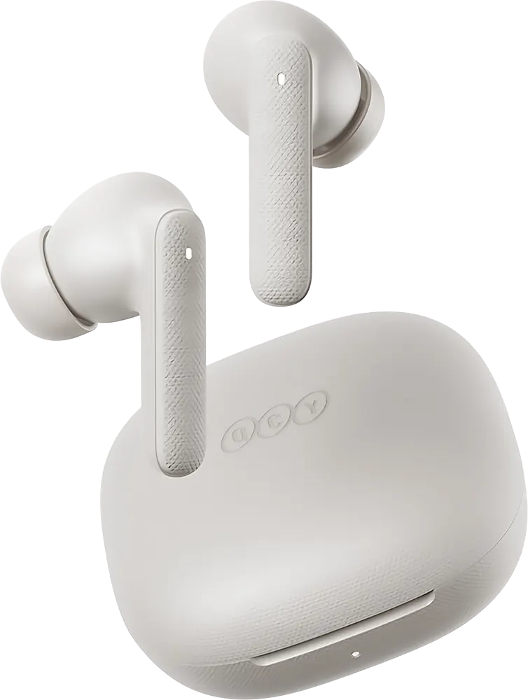 سماعة اذن لاسلكية كيو سي واي T43، بلوتوث 5.3، ENC، وقت تشغيل 35 ساعة، أبيض، BH24QT43A