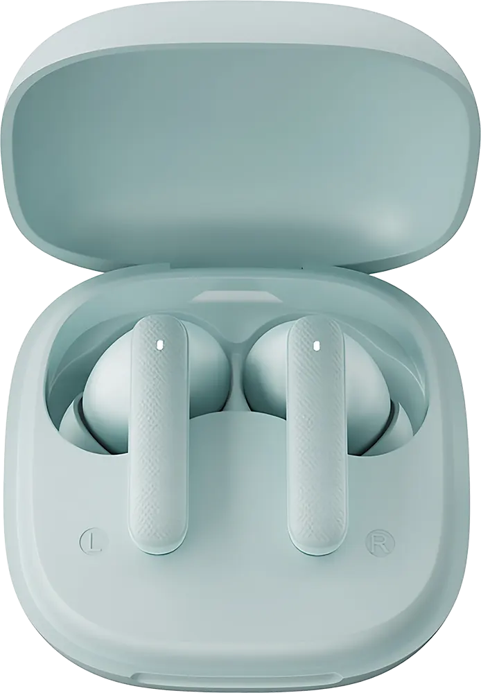 سماعة اذن لاسلكية كيو سي واي T43، بلوتوث 5.3، ENC، وقت تشغيل 35 ساعة، أزرق فاتح، BH24QT43A