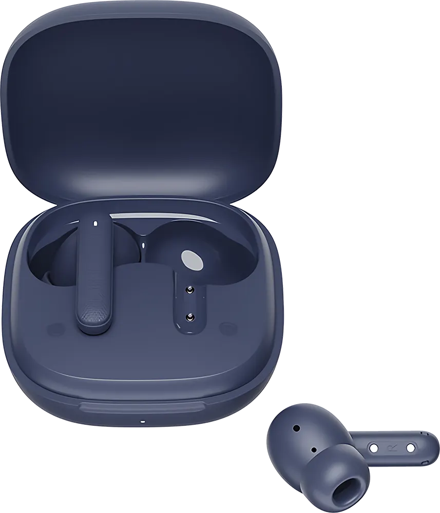 سماعة اذن لاسلكية كيو سي واي T43، بلوتوث 5.3، ENC، وقت تشغيل 35 ساعة، أزرق غامق، BH24QT43A