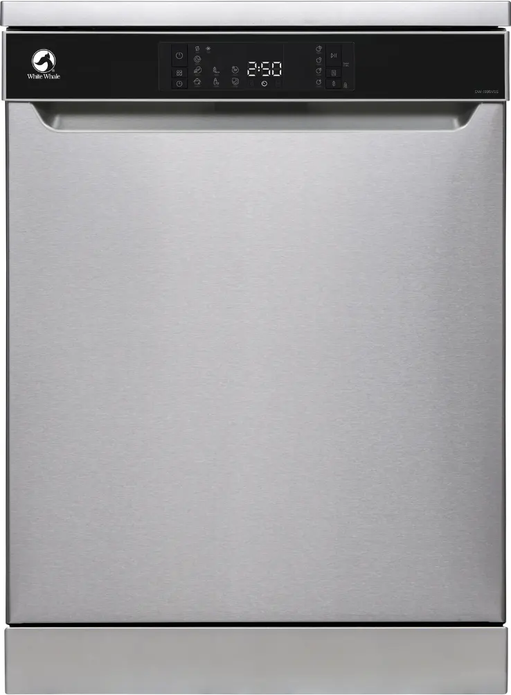 غسالة اطباق وايت ويل تركي، 15 فرد، 9 برامج، 3 رف، شاشة ديجيتال، خاصية اوتو اوبن، سيلفر، DW-1595VSS