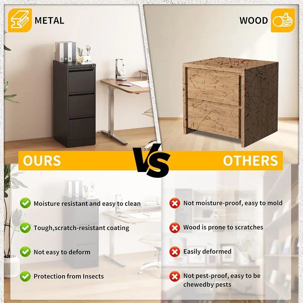 خزانة ملفات شانون، 3 أدراج، معدني، رمادي