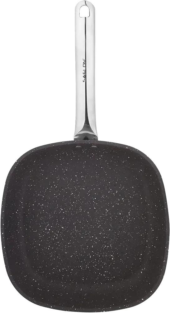 طقم حلل جرانيت سافلون 13 قطعة، شكل دائري، يد استانلس، لون روز