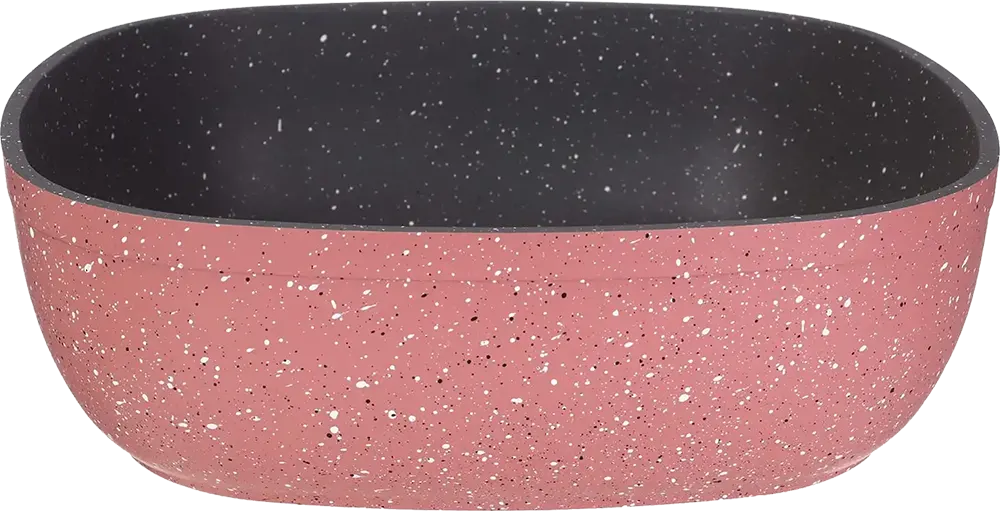 طقم حلل جرانيت سافلون 13 قطعة، شكل دائري، يد استانلس، لون روز