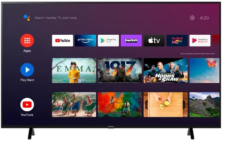 شاشة سمارت باناسونيك، 55 بوصة، دقة 4K Ultra HD، من نوع LCD، ناظم تشغيل أندرويد، بلوتوث، TX-50LX700E