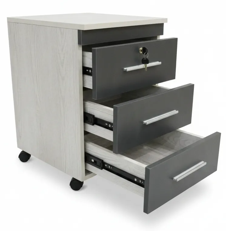 وﺣﺪة ادراج خشبية، 3 درج، ﻣﻘﺎس 40*40 ﺳﻢ، بعجل، DU03