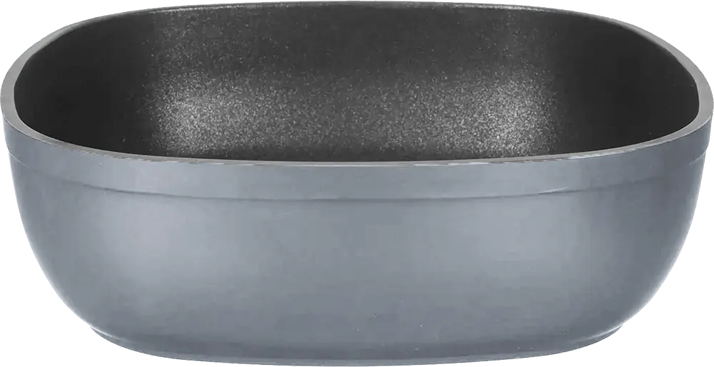 طقم حلل تيتانيوم سافلون 10 قطعة، شكل مربع، يد استانلس، لون رمادي