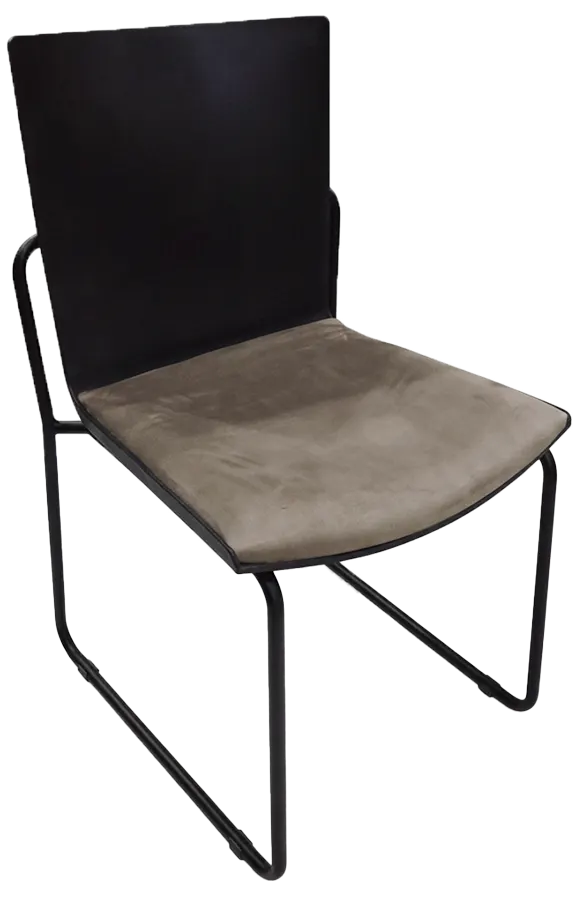 كرسي ميتال ، قطيفة ، اسود X ذهبي