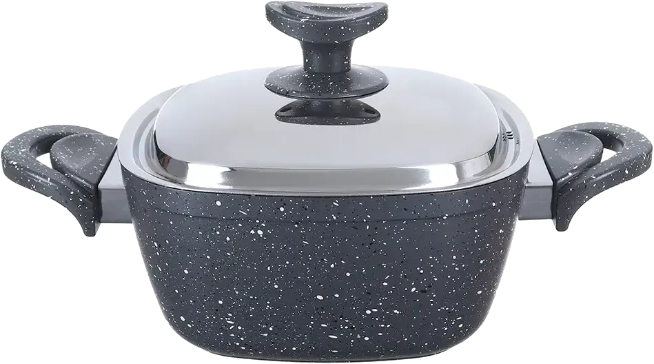 حلة جيرانيت سافلون، مقاس 18، مربعة الشكل، رمادى