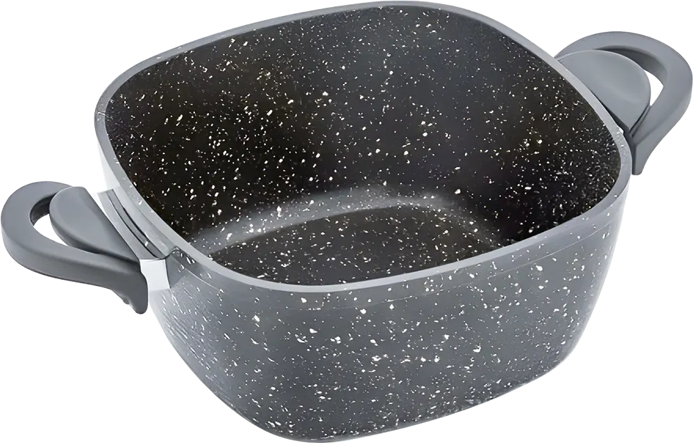 حلة جيرانيت سافلون، مقاس 18، مربعة الشكل، رمادى