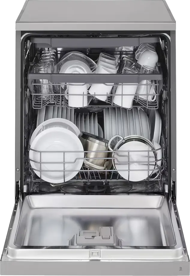 غسالة اطباق إل جي، 14 فرد، 8 برامج، انفرتر، خاصية QuadWash، شاشة ديجيتال، خاصية الفتح التلقائي للباب، واي فاي، سيلفر، DFC513FVE