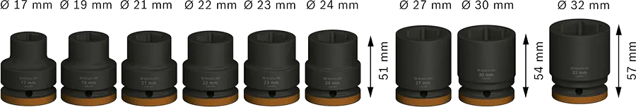 Bosch Pro Impact Bit Set, 39-17mm, 9 Pieces, 2 608 003 041