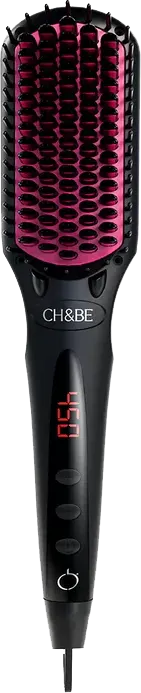 فرشاة فرد الشعر الكهربائية من شيري أند بيري، درجة حرارة حتى 230°، سنون من سيراميك التورمالين، مولد أيوني مزدوج، أسود