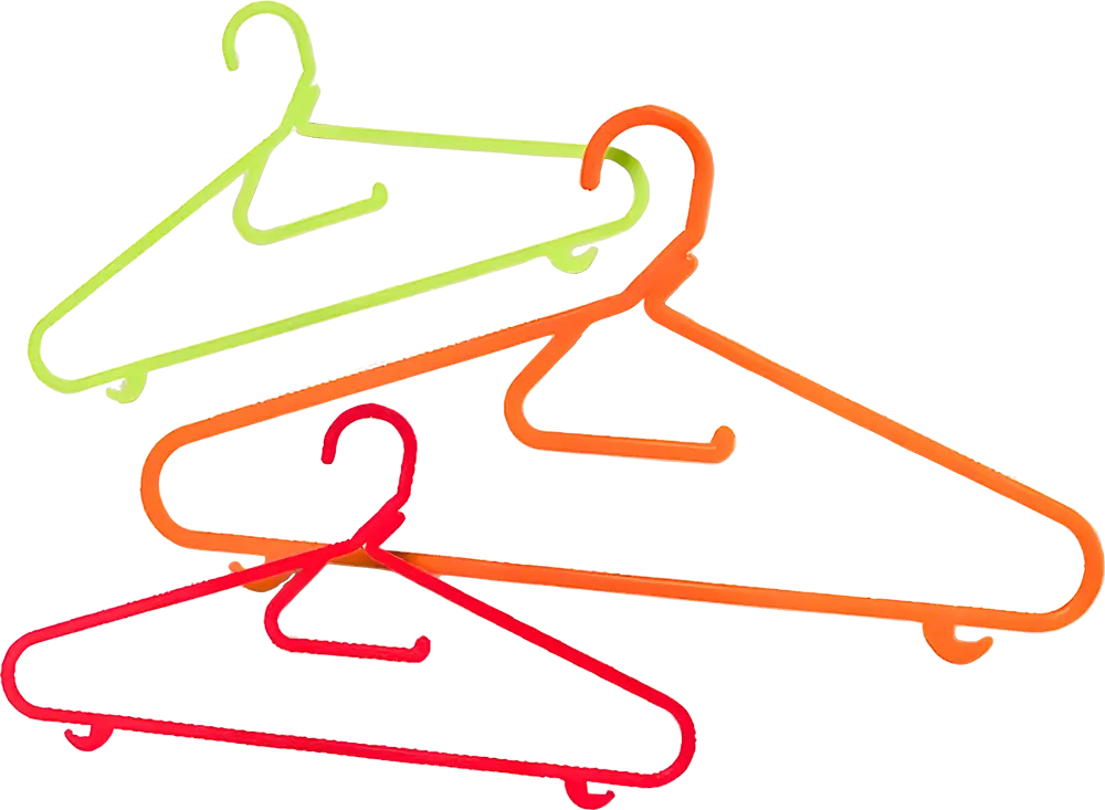 طقم شماعة ملابس بلاستيك الوطنية مودرن 6 قطع، ألوان متعددة