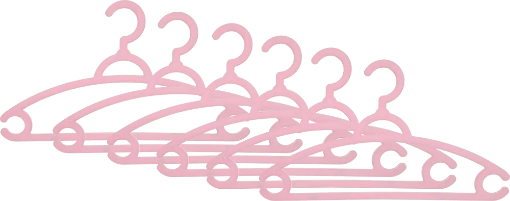 طقم شماعة ملابس بلاستيك الوطنية كلاس 6 قطع، ألوان متعددة