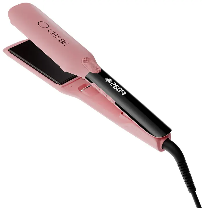 مكواة شعر شيري اند بيري، الواح سيراميك، 5 مستويات حرارة حتى 260°C، بينك