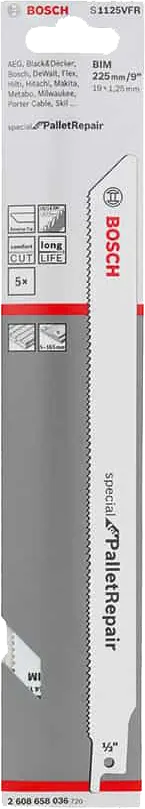 سلاح منشار امامى ترددى بوش لتقطيع الخشب ، 5 قطع ،2 608 658 036