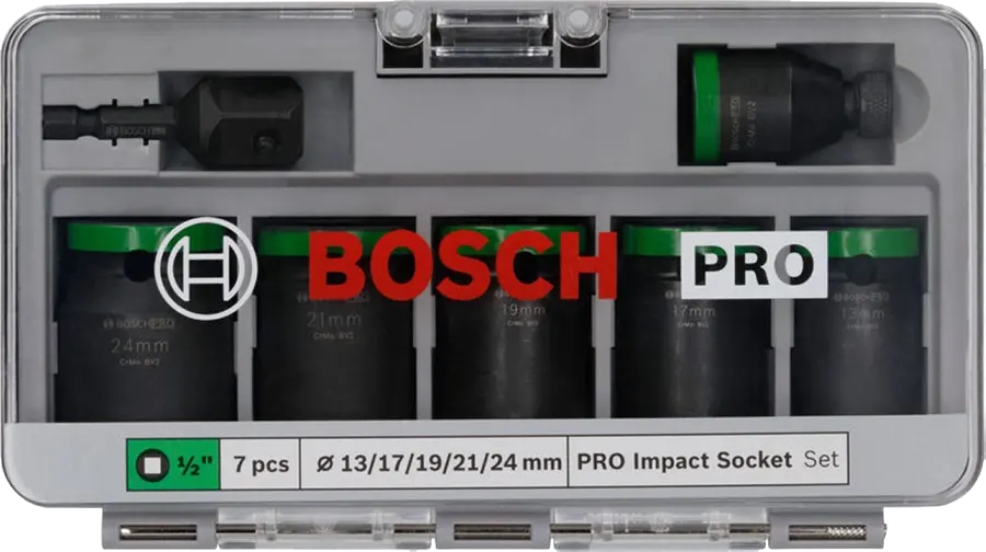 Bosch Impact Wrenches, 2-1 inch, 7 pieces, 2 608 003 032