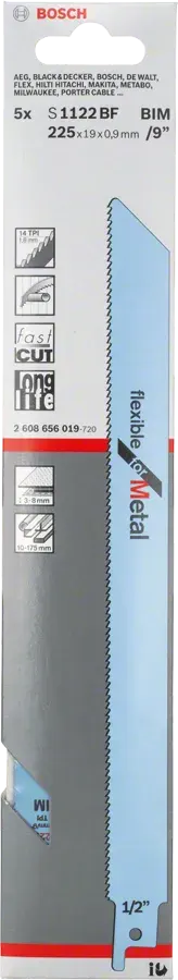 سلاح منشار امامي ترددي بوش لقطع الحديد ، 5 قطع ، 2 608 656 019