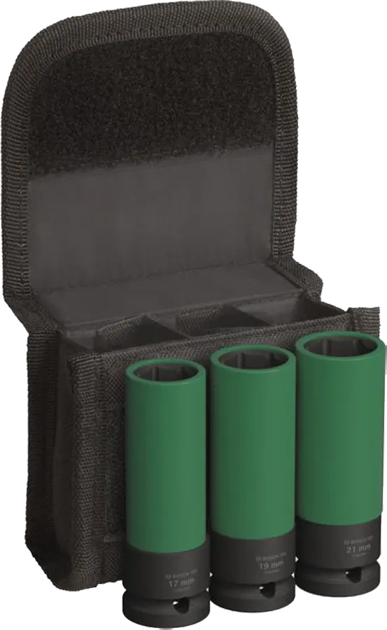 Bosch Pro Deep Impact Socket Set, 21-17mm, 3 Pieces, 2 608 003 033