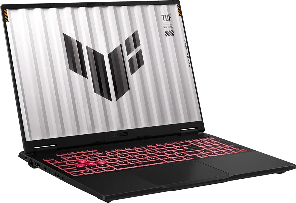 لابتوب أسوس TUF Gaming A16 (2025) FA608UH-RV007W، معالج AMD Ryzen™ 7 260، رامات 16 جيجابايت، هارد ديسك SSD سعة 1 تيرابايت، شاشة WUXGA مقاس 16 بوصة، كارت شاشة NVIDIA® GeForce RTX™ 5050-8GB، نظام التشغيل ويندوز 11 هوم ، رمادي غامق