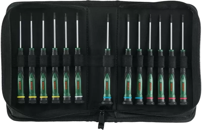 طقم مفكات براغي دقيقة بوش ، 13 قطعة ، 1600.A02.Z9N