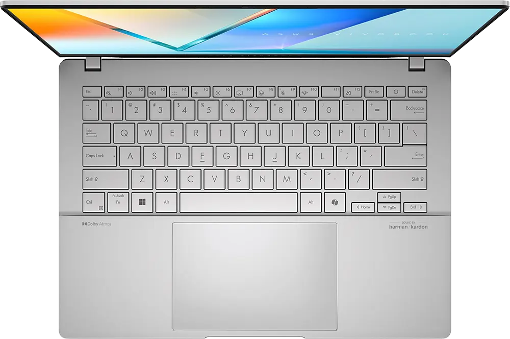 لاب توب اسوس فيفو بوك اس 14 OLED M5406WA-PP009W  معالج AMD Ryzen AI 9-365، رامات 24 جيجابايت، هارد ديسك سعة 1 تيرابايت SSD ، كارت شاشة مدمج AMD Radeon، شاشة مقاس 14.0 بوصة OLED 3K ، نظام التشغيل ويندوز 11 هوم ، فضي