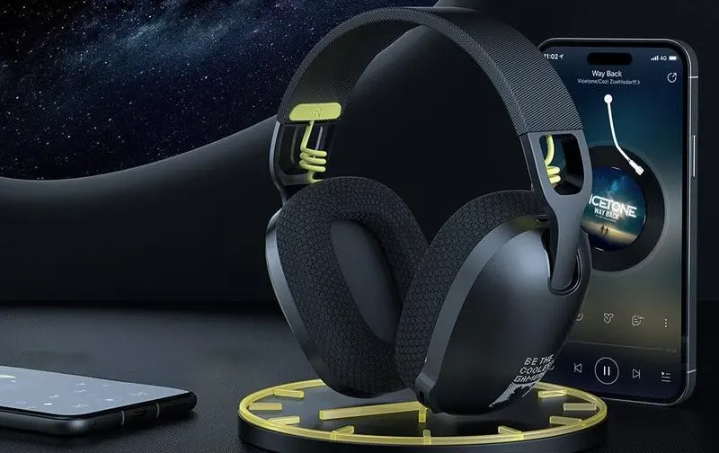 سماعة رأس لاسلكية للألعاب من اونيكوما Three mode، بلوتوث 5.3، تردد 2.4 GHz، صوت استيريو، وقت تشغيل 25 ساعة، أسود، B2