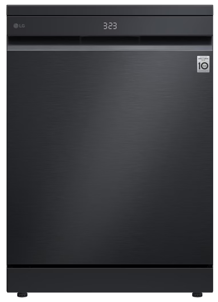 غسالة أطباق ال جي QuadWash ، مقاس 60 سم ،  14 فرد ، 10 برامج ، شاشة ديجيتال ، تكنولوجيا الأنفرتر ، أسود ، DFC287HMS