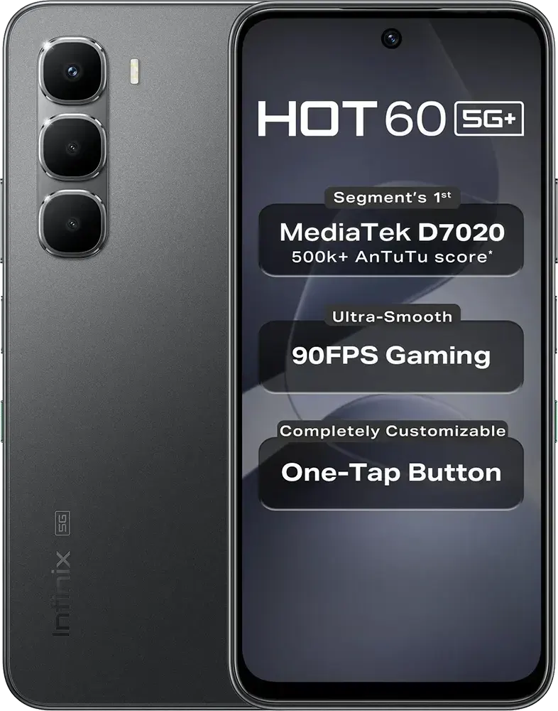 هاتف إنفينيكس هوت 60 ثنائي الشريحة، ذاكرة داخلية 128 جيجابايت، رامات 8 جيجابايت، شبكة الجيل الخامس، أسود