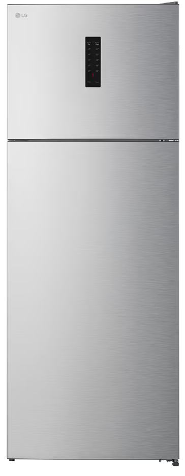 ثلاجة ال جي نوفروست ، 450 لتر ، 2 باب ، شاشة ديجيتال ، تكنولوجيا الأنفرتر ، سيلفر ، GTF452SVAN