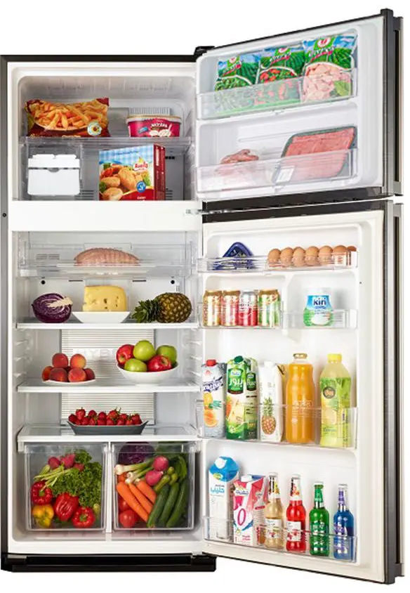 ثلاجة شارب نوفروست، 450 لتر، 2 باب، أسود، SJ-58C-BK