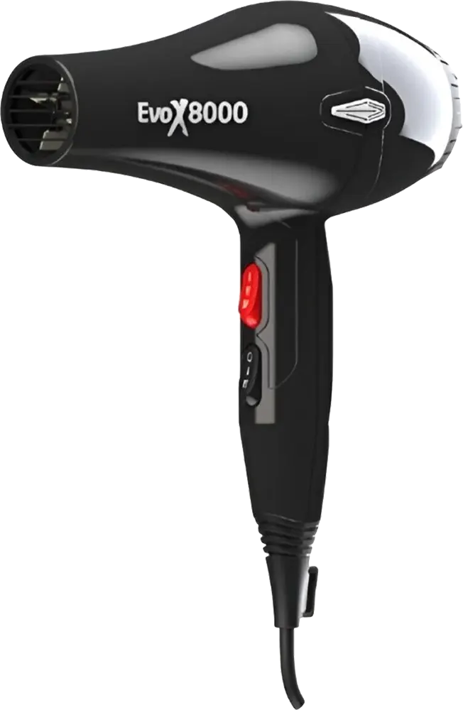 مجفف شعر إي تاب ايفو 2500 وات، 3 سرعات، مستويين درجة حرارة، لون أسود، موديل X8000