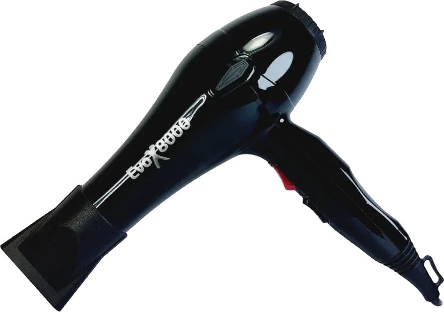 مجفف شعر إي تاب ايفو 2500 وات، 3 سرعات، مستويين درجة حرارة، لون أسود، موديل X8000