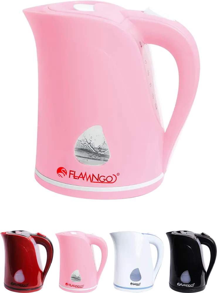 Flamingo Plastic Electric Water Kettle, 2 Liter, 1500 Watt, Multi color, FM-1500