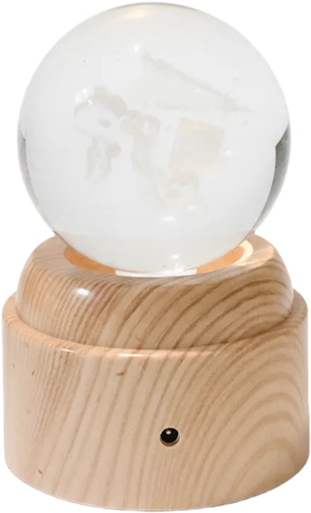 Christmas crystal, equipped with a touch base and motor, 011-23