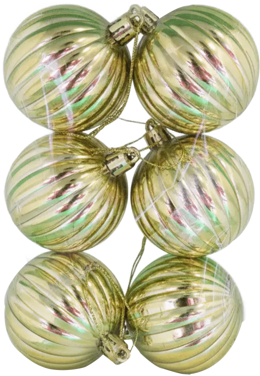 Christmas tree cork bag, ribbed 6cm, 6 corks, gold, 023-71