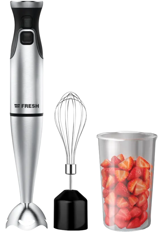 هاند بلندر فريش، 1000 وات، كوب 600 مللي، سرعات متعددة، شفرات استانلس، فضي، HB1000N كود 20638