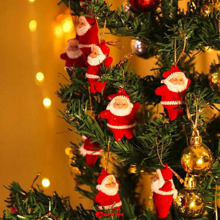 Santa Claus Ornament Bag, 6 Small Pieces, 043-042-71