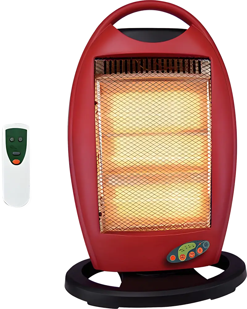 Halogen Natural Sky Electric Heater, 3 Candles, 1800 Watts , Red, Model SN-1800