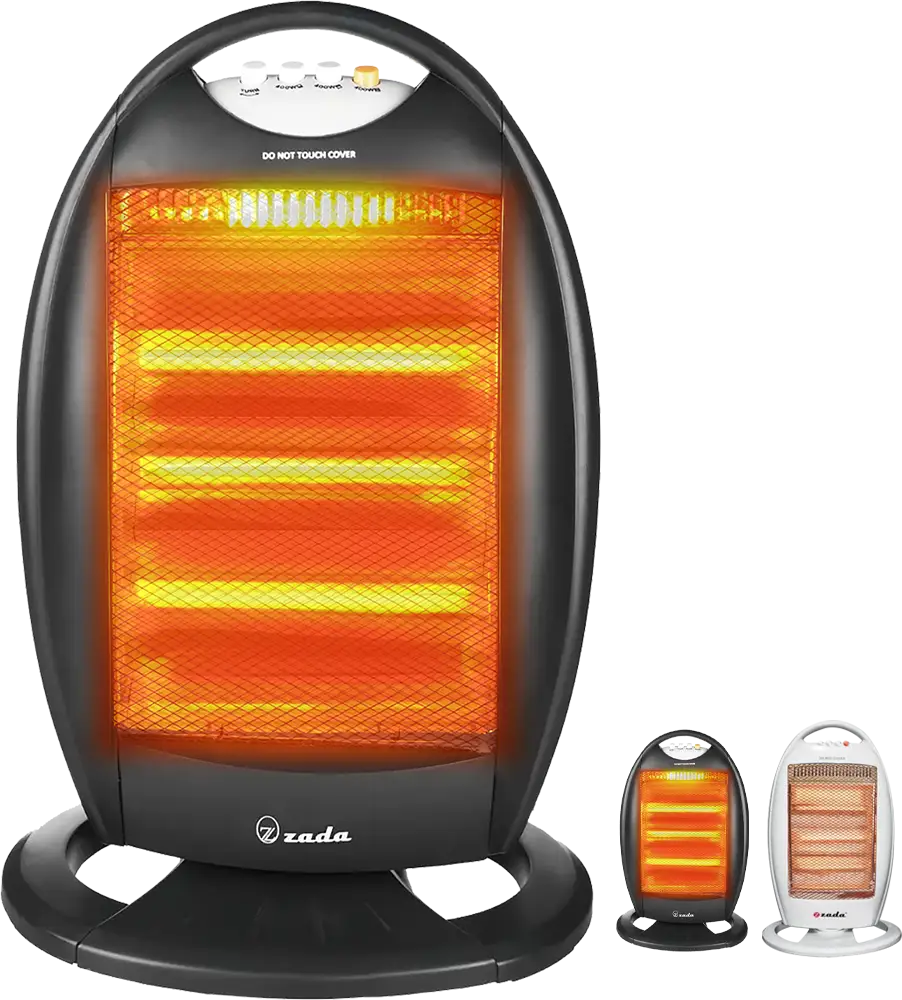 Zada Halogen Electric Heater, 3 Candles, 1200 Watts, Multi-Color, Model ZSH-120