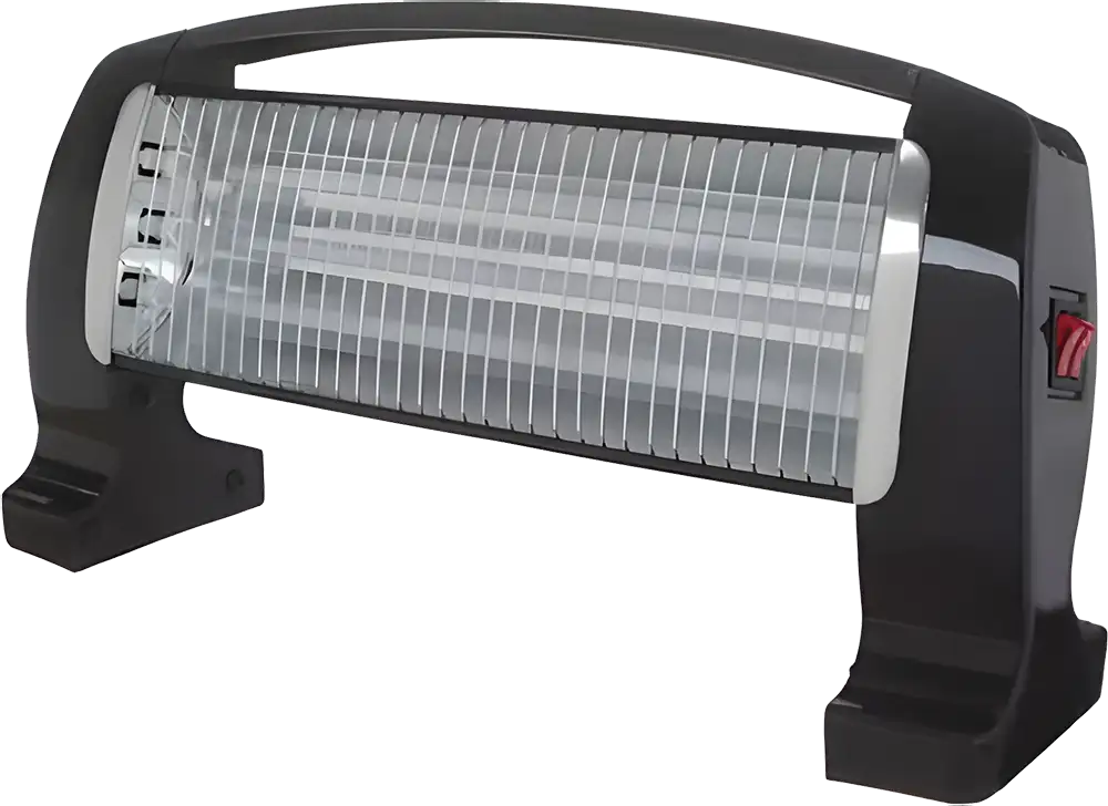 دفاية كهربائية هالوجين جنرال جامبو، 3 شمعة، 1200 وات، أسود