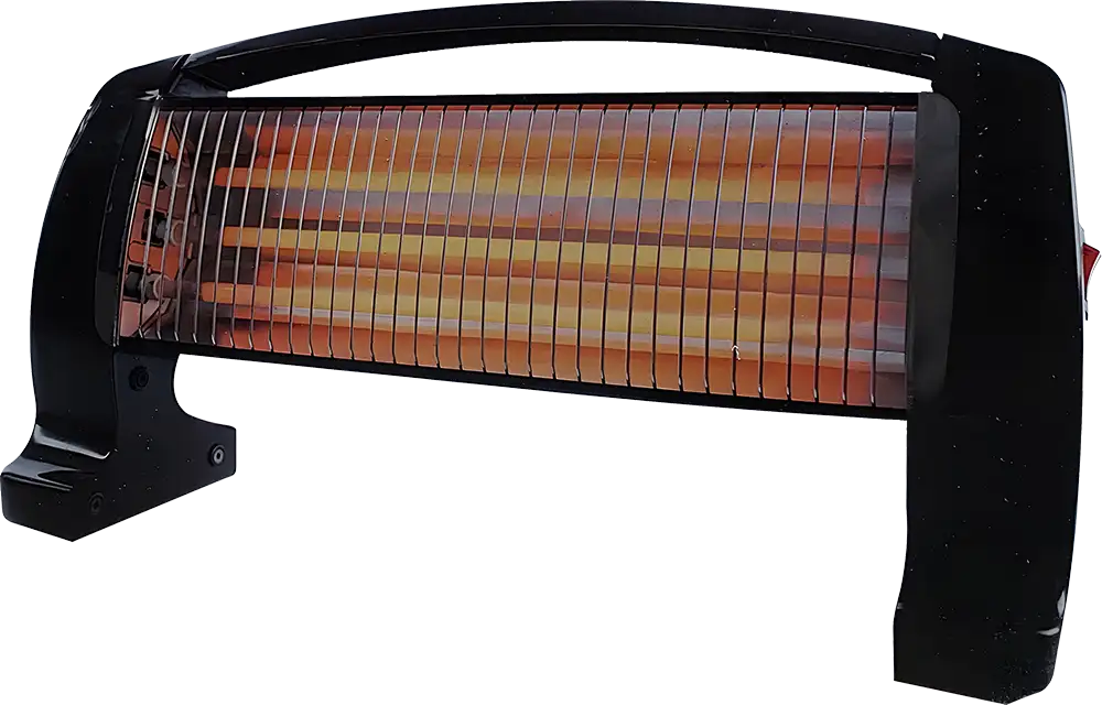 دفاية كهربائية هالوجين جنرال جامبو، 3 شمعة، 1200 وات، أسود