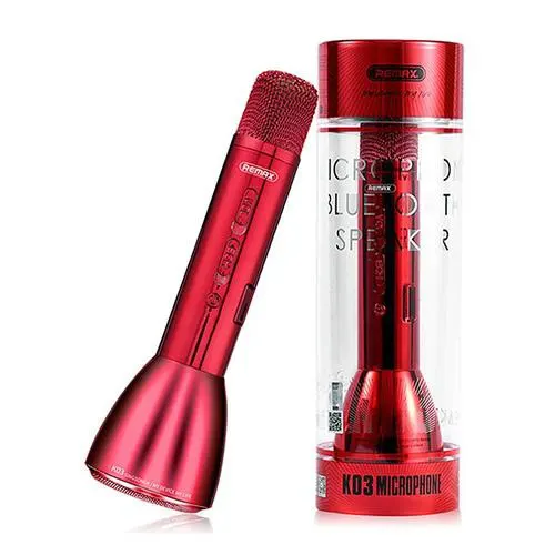 Remax Speaker and Microphone, Bluetooth, USB Cable, Red, K03