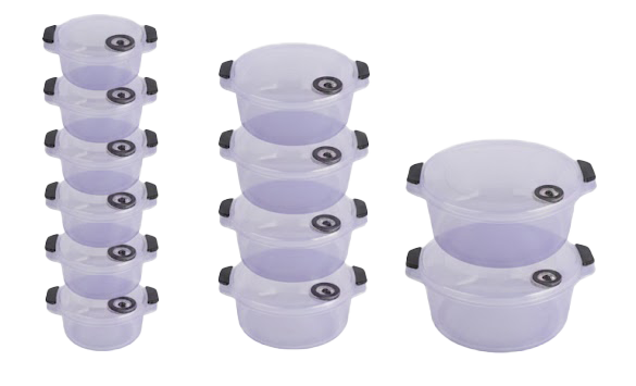 Leith Refrigerator Set, Round, 12 Pieces