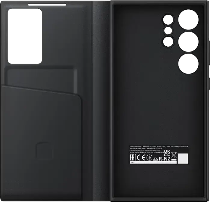 Samsung Smart View Case for S24 Ultra, Plastic, Black