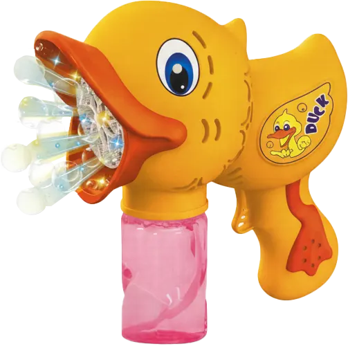 Bubbles pistol, duck-shaped, yellow, 818-291