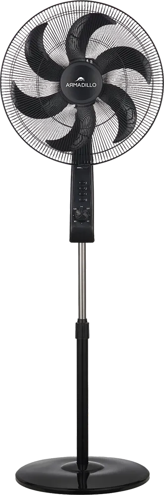 Armadillo Stand Fan, 18 Inch, 3 Speeds, Black, ARM-SDA-SFN-BK-0007